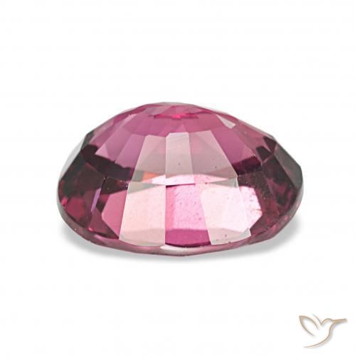 Grenat Rhodolite Violet foncé naturelle ovale, 1.65 ct, VVS-VS