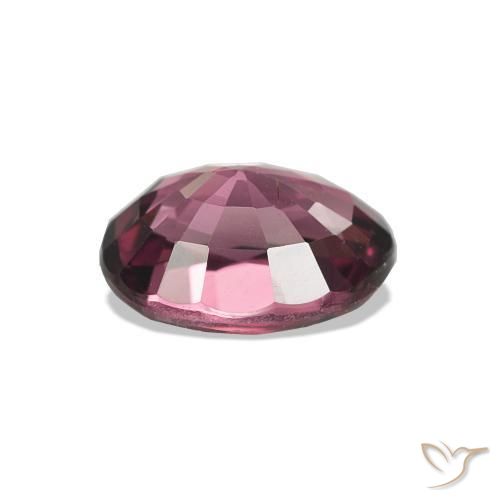 Grenat Rhodolite Pourpre moyen naturelle ovale, 1.12 ct, VVS-VS