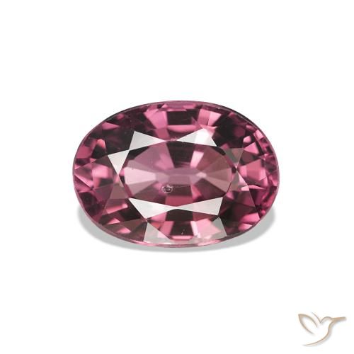 Grenat Rhodolite Pourpre rougeâtre foncé naturelle ovale, 1.05 ct, VS-SI