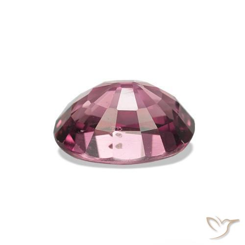 Grenat Rhodolite Pourpre rougeâtre foncé naturelle ovale, 1.05 ct, VS-SI