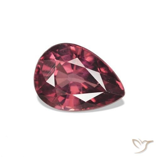 Grenat Rhodolite Rouge écarlate naturelle En forme de poire, 1.13 ct, VVS-VS