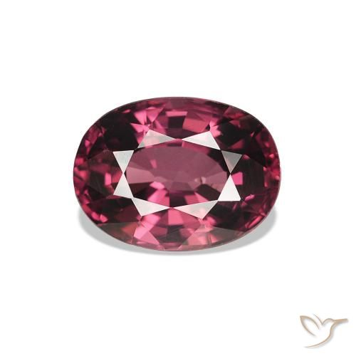 Grenat Rhodolite Magenta profond naturelle ovale, 1.21 ct, VVS-VS