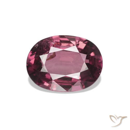 0.92ct Pourpre rougeâtre foncé Grenat Rhodolite Pierres précieuses, ovale, VS-SI