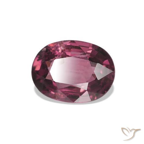 Grenat Rhodolite Pourpre rougeâtre foncé naturelle ovale, 0.92 ct, VS-SI