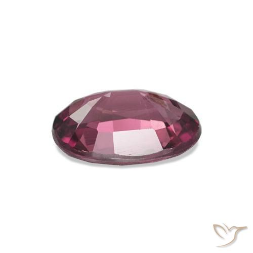 Grenat Rhodolite Pourpre rougeâtre foncé naturelle ovale, 0.92 ct, VS-SI