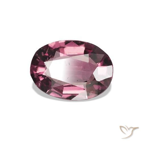 Grenat Rhodolite Rose magenta foncé naturelle ovale, 0.82 ct, VS-SI