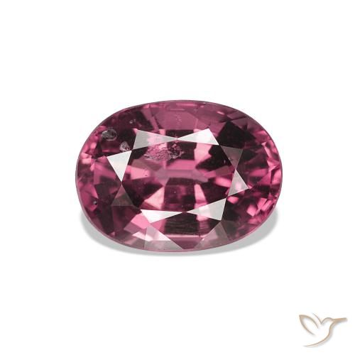 Grenat Rhodolite Rouge Rapberry naturelle ovale, 1.18 ct, VS-SI