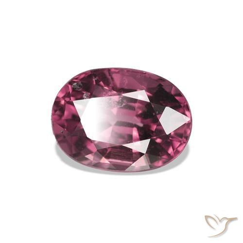 Grenat Rhodolite Rouge Rapberry naturelle ovale, 1.18 ct, VS-SI