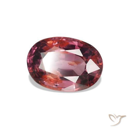 Grenat Rhodolite Rouge foncé naturelle Coupe ovale, 1.14 ct, VS-SI