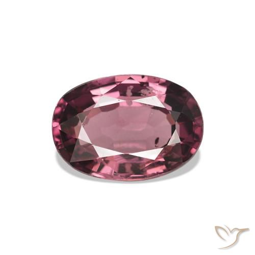 1.04ct Pourpre rougeâtre foncé Grenat Rhodolite, ovale, VS-SI