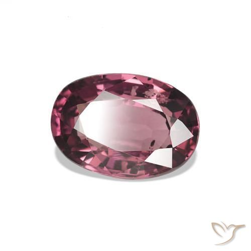 Grenat Rhodolite Pourpre rougeâtre foncé naturelle Coupe ovale, 1.04 ct, VS-SI
