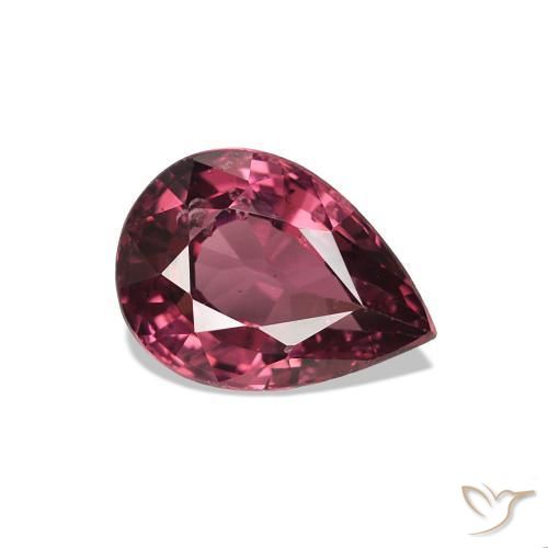 Grenat Rhodolite Violet rougeâtre naturelle En forme de poire, 0.99 ct, VS