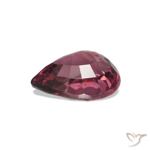 Grenat Rhodolite Violet rougeâtre naturelle En forme de poire, 0.99 ct, VS