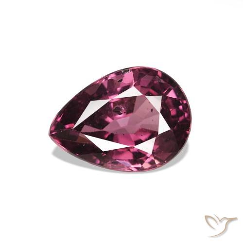 Grenat Rhodolite Rouge Rapberry naturelle En forme de poire, 1.03 ct, VS-SI