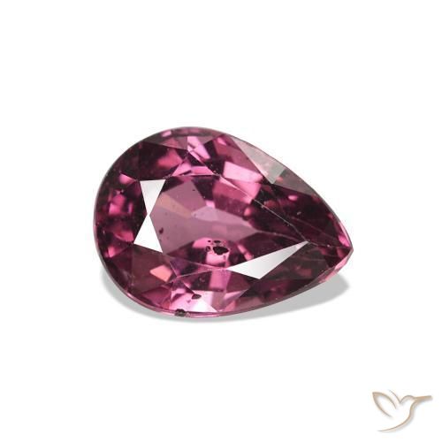 Grenat Rhodolite Rouge Rapberry naturelle En forme de poire, 1.03 ct, VS-SI