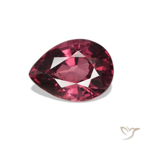 Grenat Rhodolite Rouge framboises naturelle En forme de poire, 1.03 ct, VS-SI