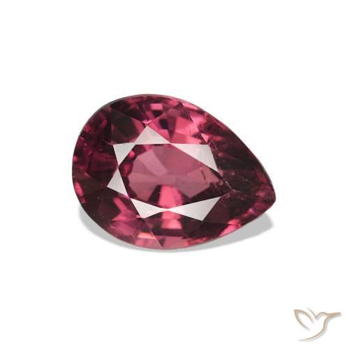 Grenat Rhodolite Rouge framboises naturelle En forme de poire, 1.03 ct, VS-SI