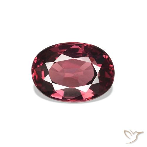 Grenat Rhodolite Rouge framboises naturelle ovale, 1.17 ct, VVS