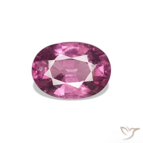 Grenat Rhodolite Pourpre moyen naturelle ovale, 1.01 ct, VS-SI