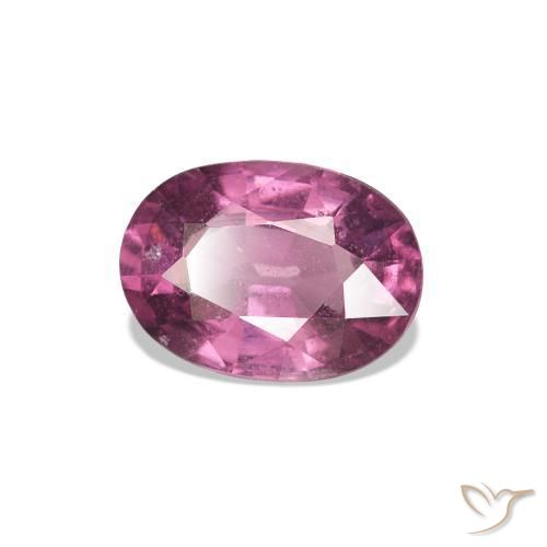 Grenat Rhodolite Pourpre moyen naturelle ovale, 1.01 ct, VS-SI