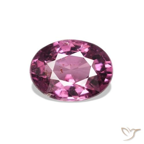 Grenat Rhodolite Medium Dark-Purple naturelle ovale, 0.92 ct, VS-SI