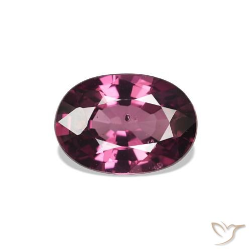 Grenat Rhodolite Pourpre moyen naturelle Coupe ovale, 0.96 ct, VS-SI