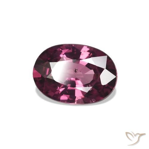 Grenat Rhodolite Pourpre moyen naturelle Coupe ovale, 0.96 ct, VS-SI