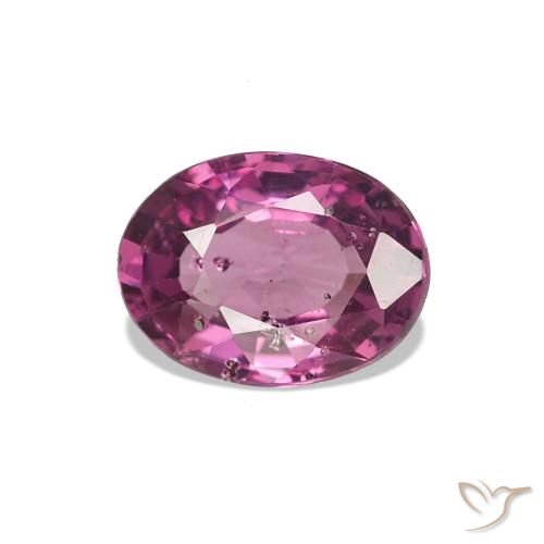 Grenat Rhodolite Rose magenta profond naturelle Coupe ovale, 0.79 ct, VS-SI