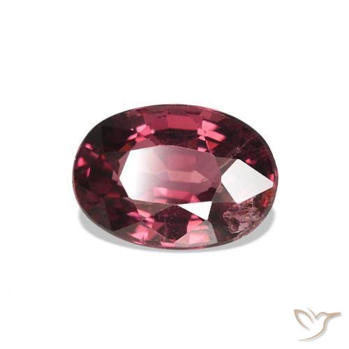 Grenat Rhodolite Rouge framboises naturelle ovale, 1.10 ct, VS-SI