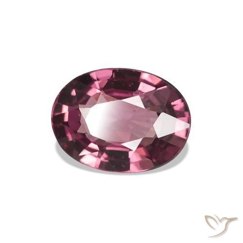 Grenat Rhodolite Violet rougeâtre naturelle Coupe ovale, 0.98 ct, VS