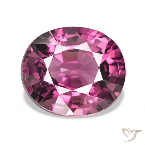 4.21ct Baies pourpre rose profond Grenat Rhodolite, ovale, VVS