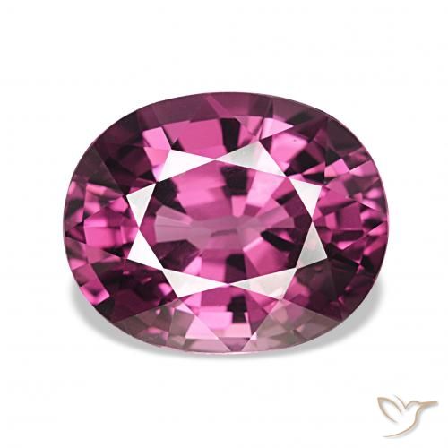 4.24ct Medium Dark-Purple Grenat Rhodolite, ovale, VVS
