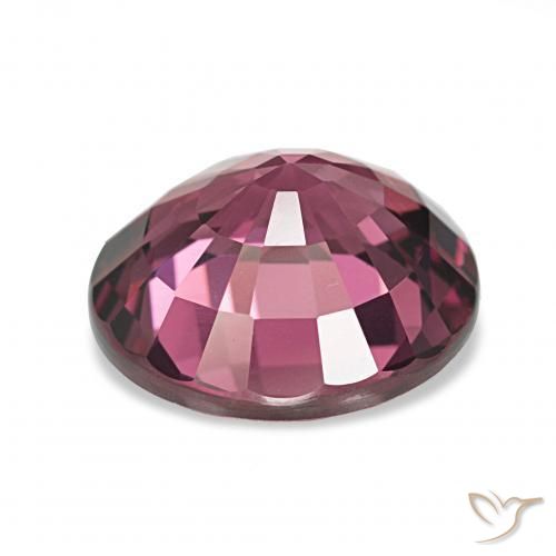 Grenat Rhodolite Rose-magenta naturelle ovale, 4.09 ct, VVS