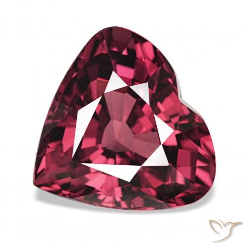 4.75ct Medium Dark-Red Grenat Rhodolite, Cœur, VVS