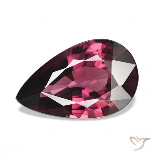 4.23ct Pourpre-Rouge Grenat Rhodolite, En forme de poire, VVS