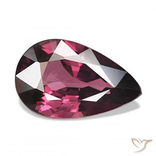 Grenat Rhodolite Pourpre-Rouge naturelle En forme de poire, 4.23 ct, VVS