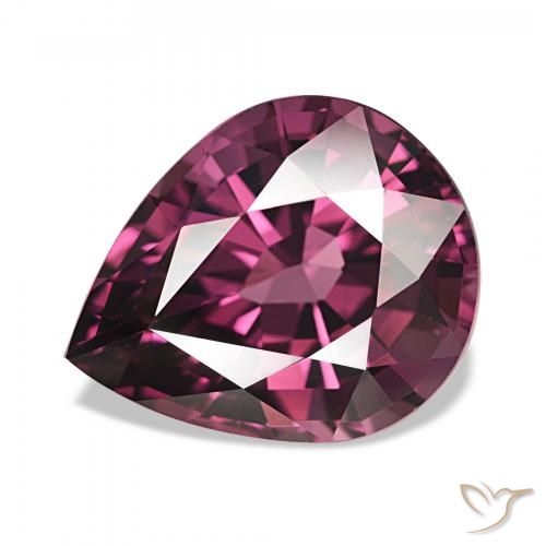 4.58ct Rouge Rapberry Grenat Rhodolite, En forme de poire, VVS
