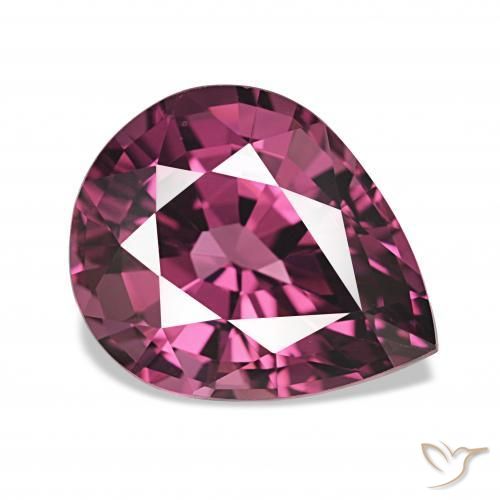 Grenat Rhodolite Rouge Rapberry naturelle En forme de poire, 4.58 ct, VVS