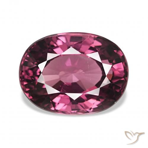 4.17ct Violet rougeâtre Grenat Rhodolite, ovale, VVS