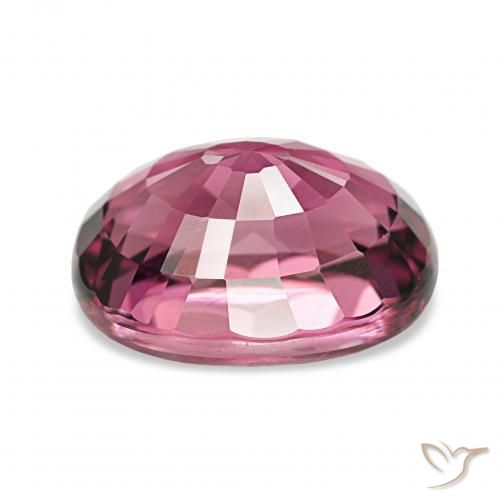 Grenat Rhodolite Violet rougeâtre naturelle ovale, 4.17 ct, VVS