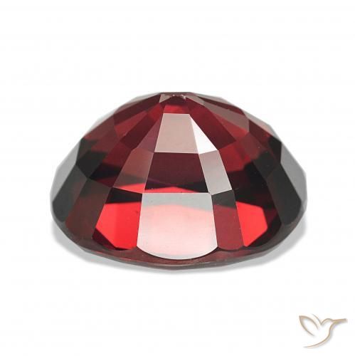 Grenat Rhodolite Rouge foncé naturelle ovale, 4.14 ct, VVS