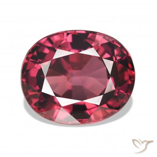 Grenat Rhodolite Rouge moyen naturelle ovale, 4.23 ct, VS