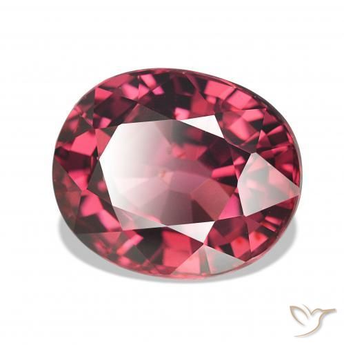 Grenat Rhodolite Rouge moyen naturelle ovale, 4.23 ct, VS