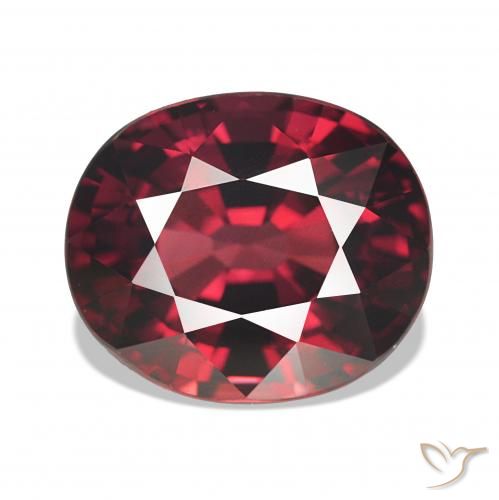 Grenat Rhodolite Rouge framboises naturelle ovale, 4.15 ct, VS
