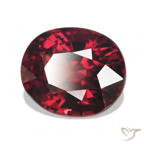 Grenat Rhodolite Rouge framboises naturelle ovale, 4.15 ct, VS