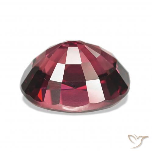 Grenat Rhodolite Rouge foncé naturelle ovale, 4.30 ct, VS