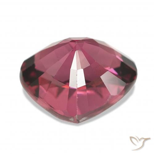 Grenat Rhodolite Rouge foncé naturelle Cœur, 4.17 ct, VVS-VS