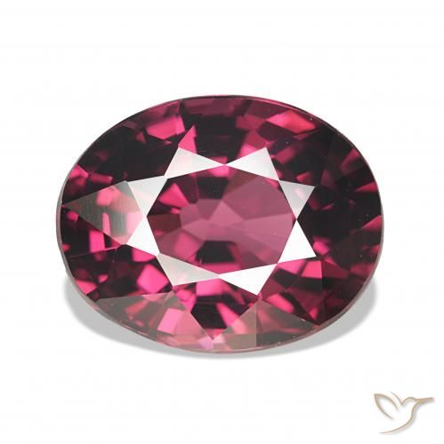Grenat Rhodolite Rouge framboises naturelle ovale, 4.26 ct, VVS