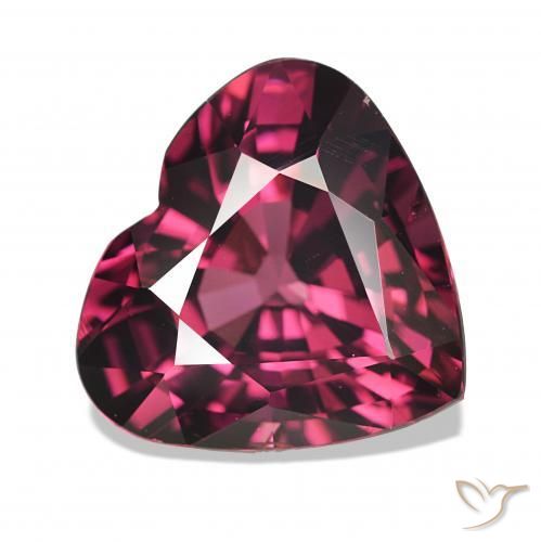 Grenat Rhodolite Violet rougeâtre naturelle Cœur, 4.51 ct, VVS