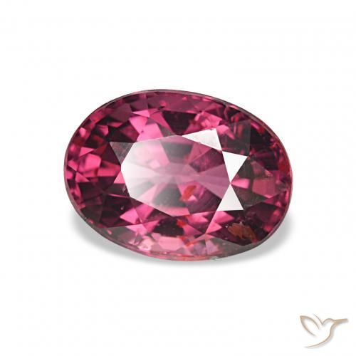 Grenat Rhodolite Violet rougeâtre naturelle Coupe ovale, 1.26 ct, VS
